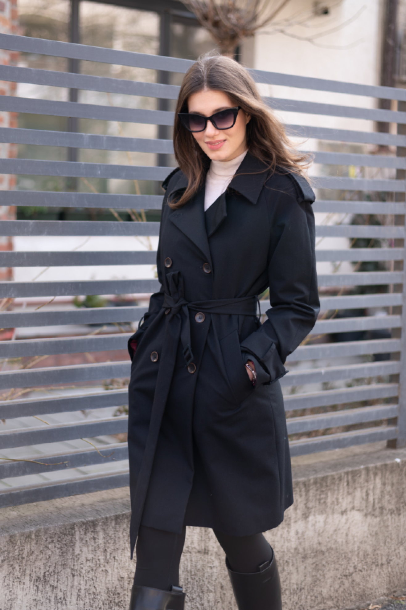 Trench cu maneca raglan - Cod 505