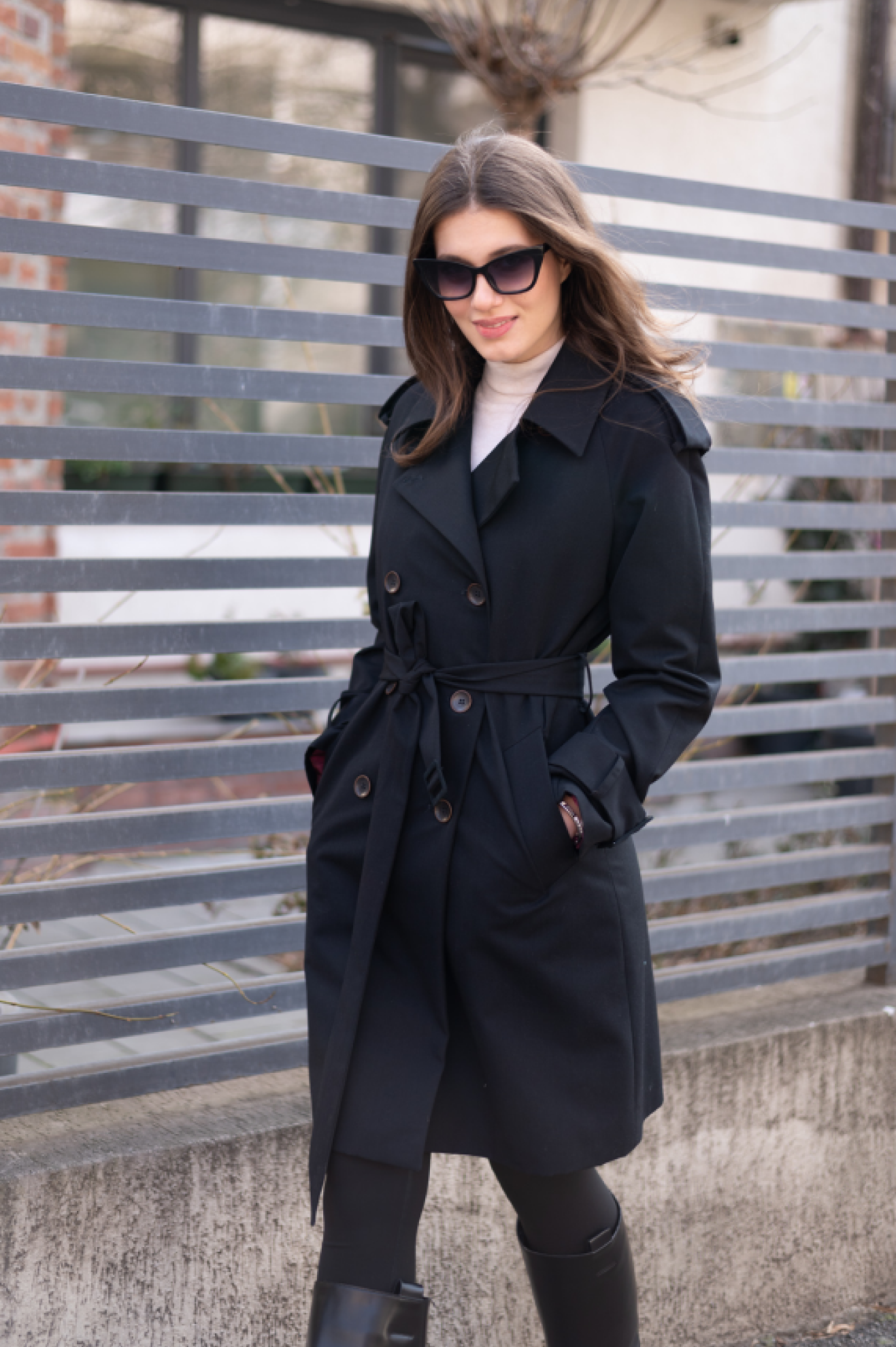 Trench cu maneca raglan - Cod 505