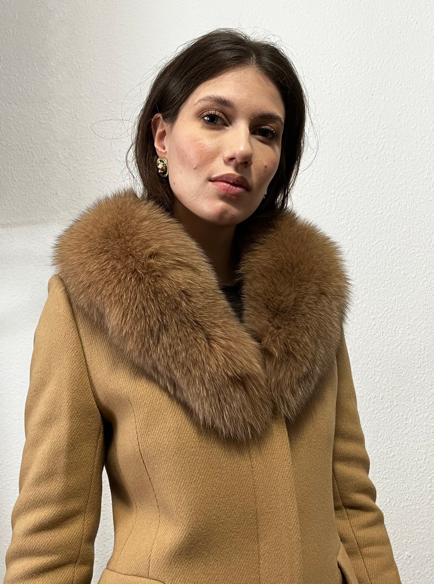 Palton din stofa de lana lung Art. 407